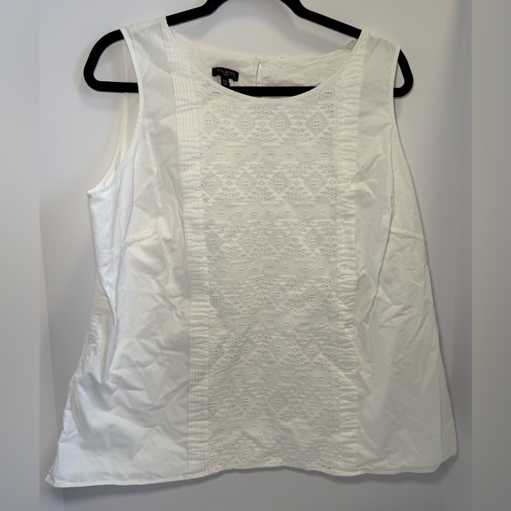 Talbots Cotton white Tank Top size 14W